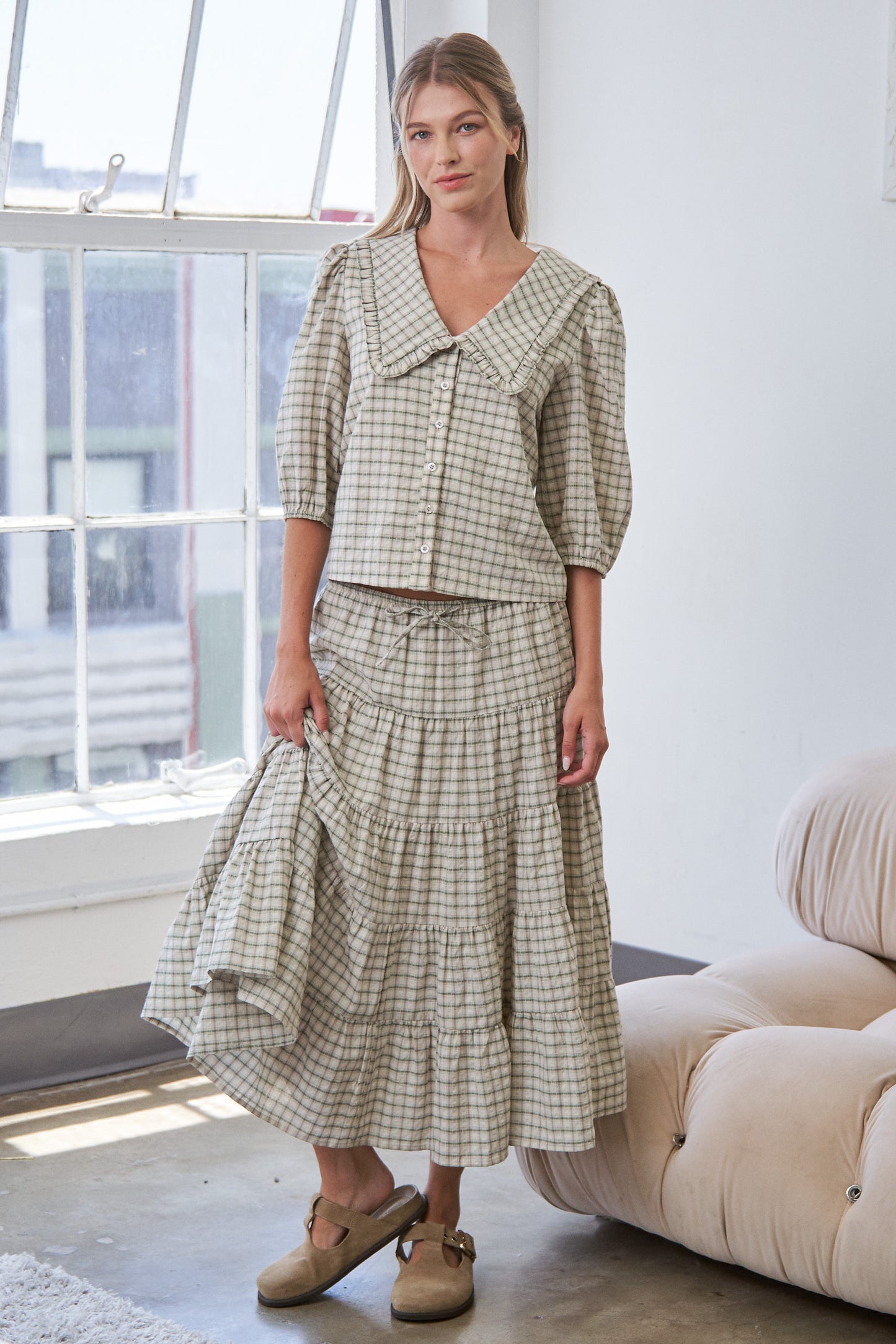 Mabel Gingham Skirt