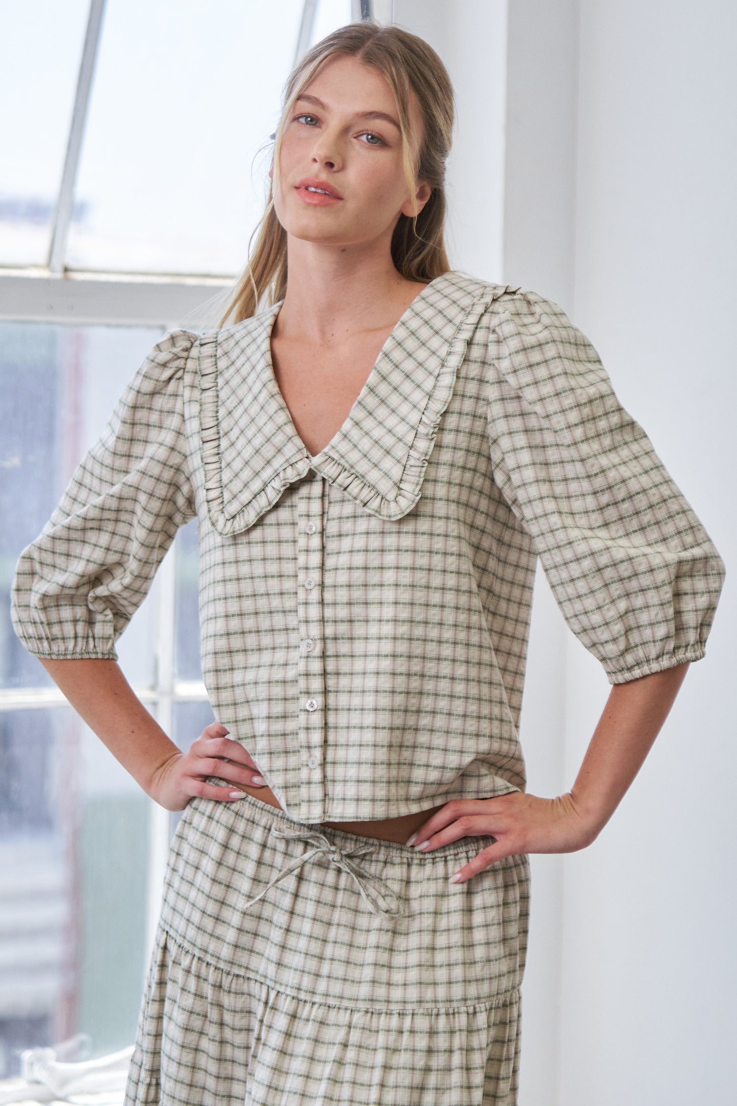 Mabel Gingham Top