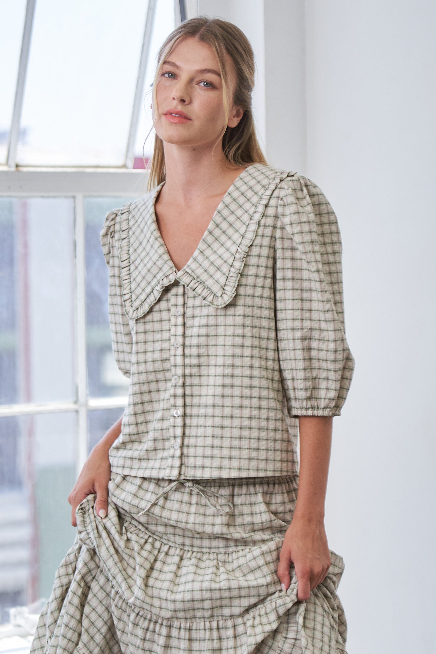 Mabel Gingham Top