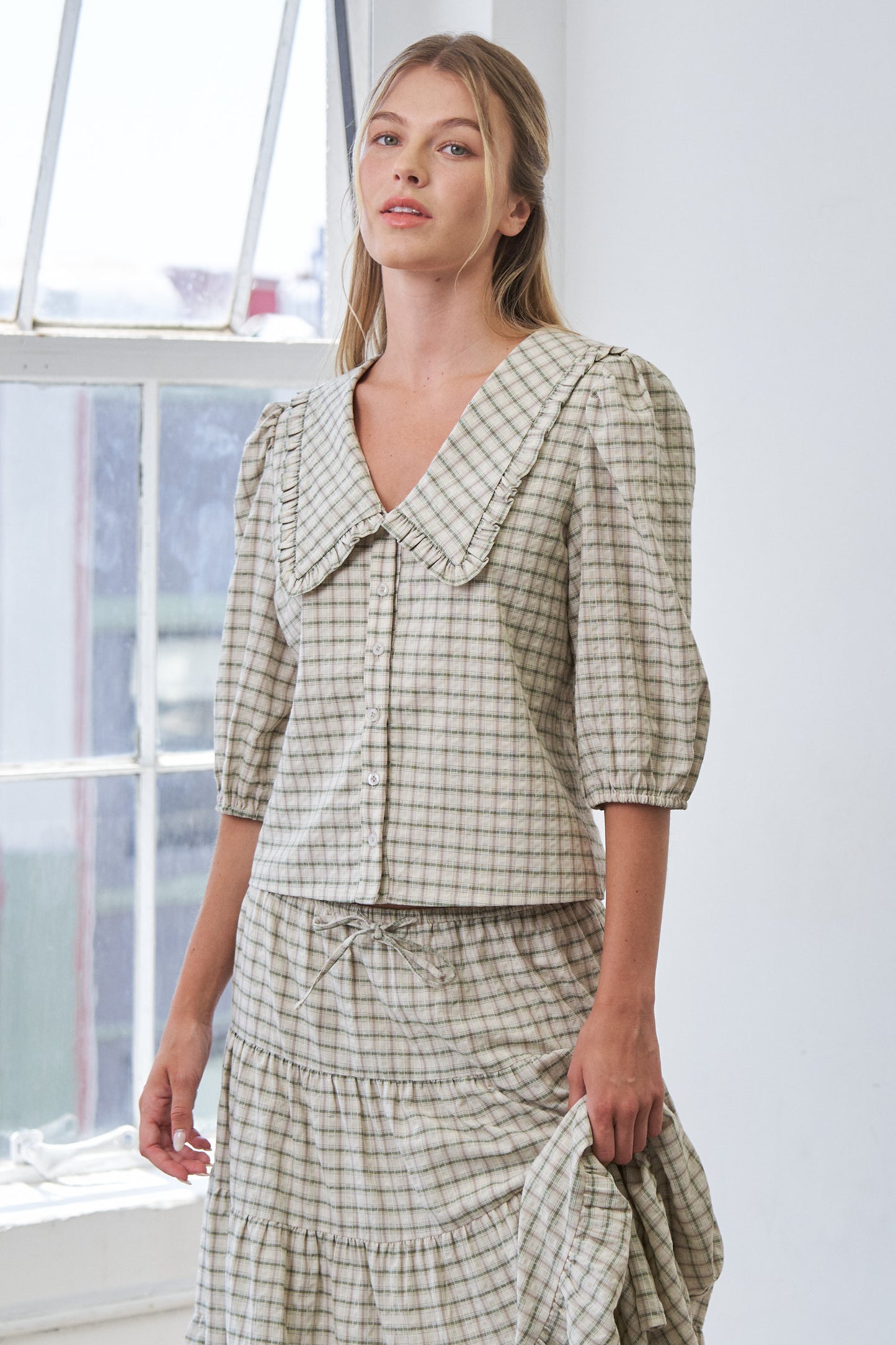 Mabel Gingham Top