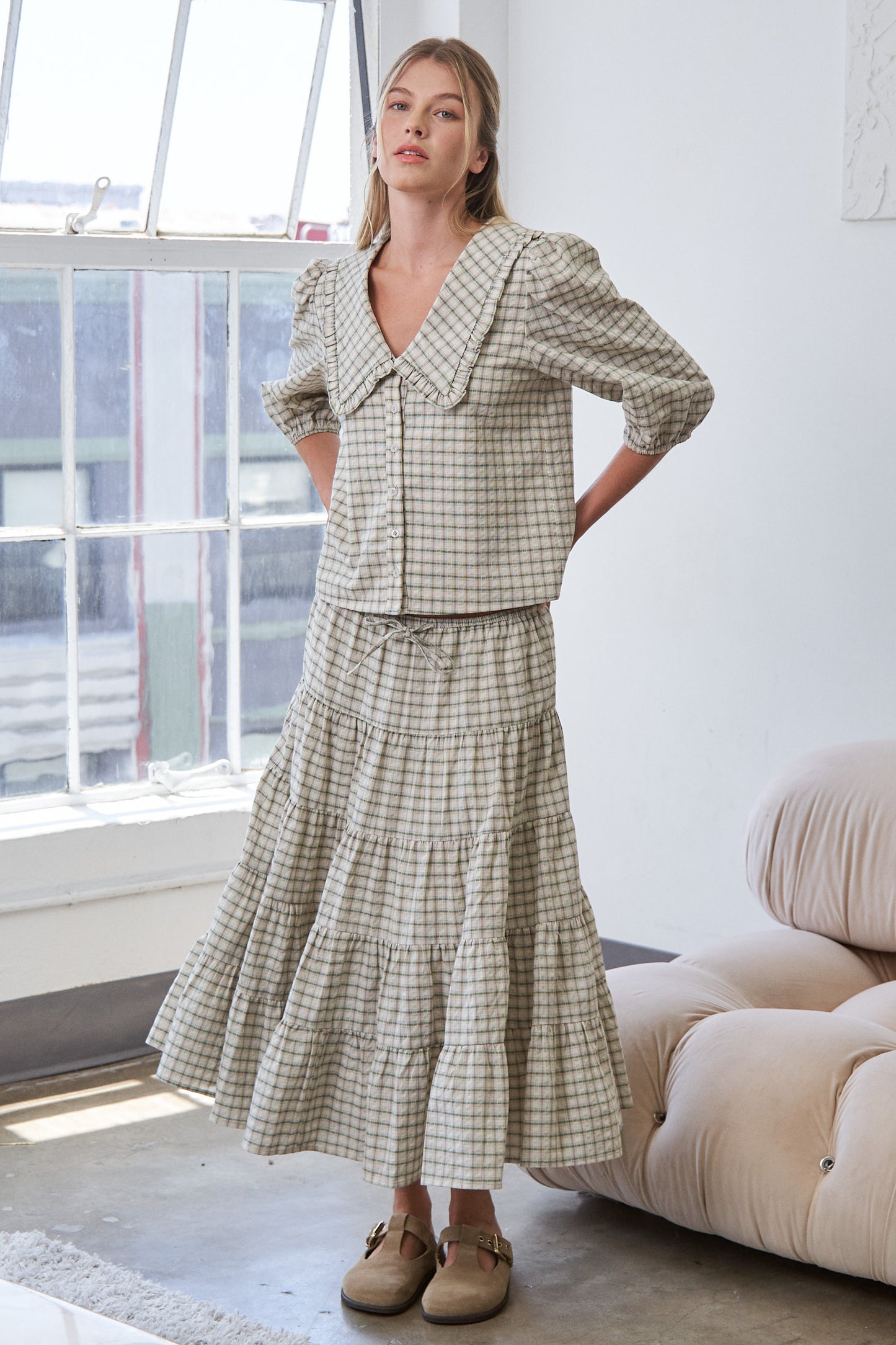 Mabel Gingham Top