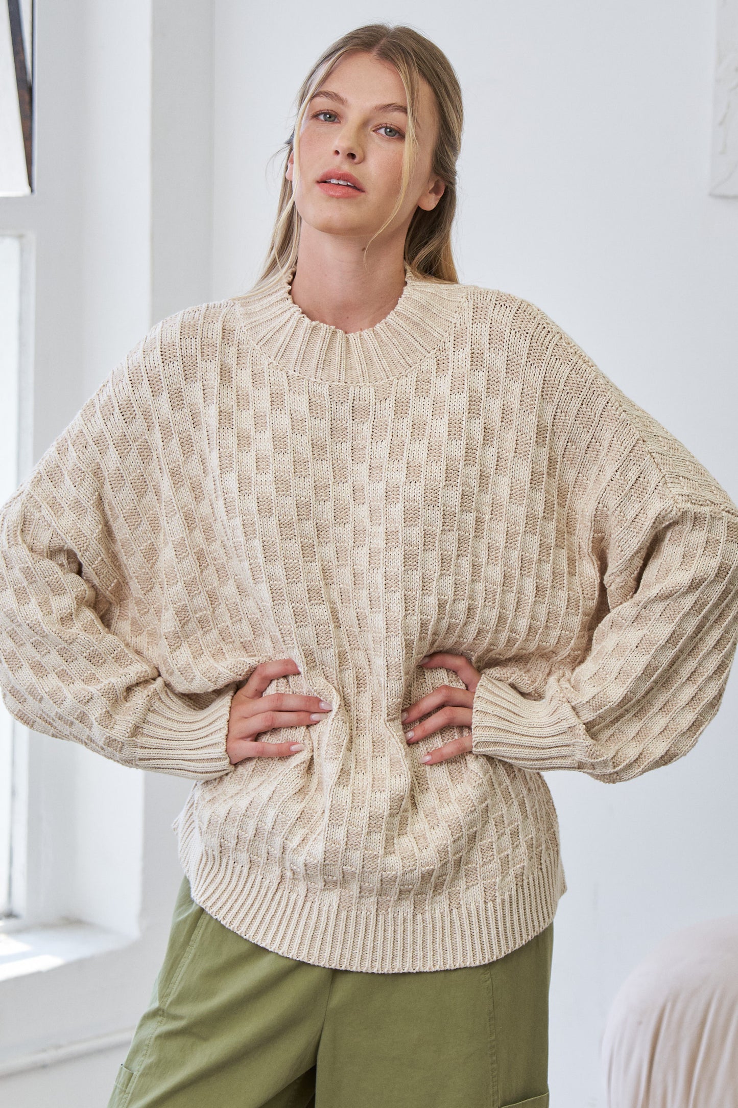 Cleo Checkered Sweater