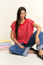 Striped Lucia Vest Cardigan