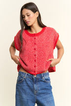 Striped Lucia Vest Cardigan