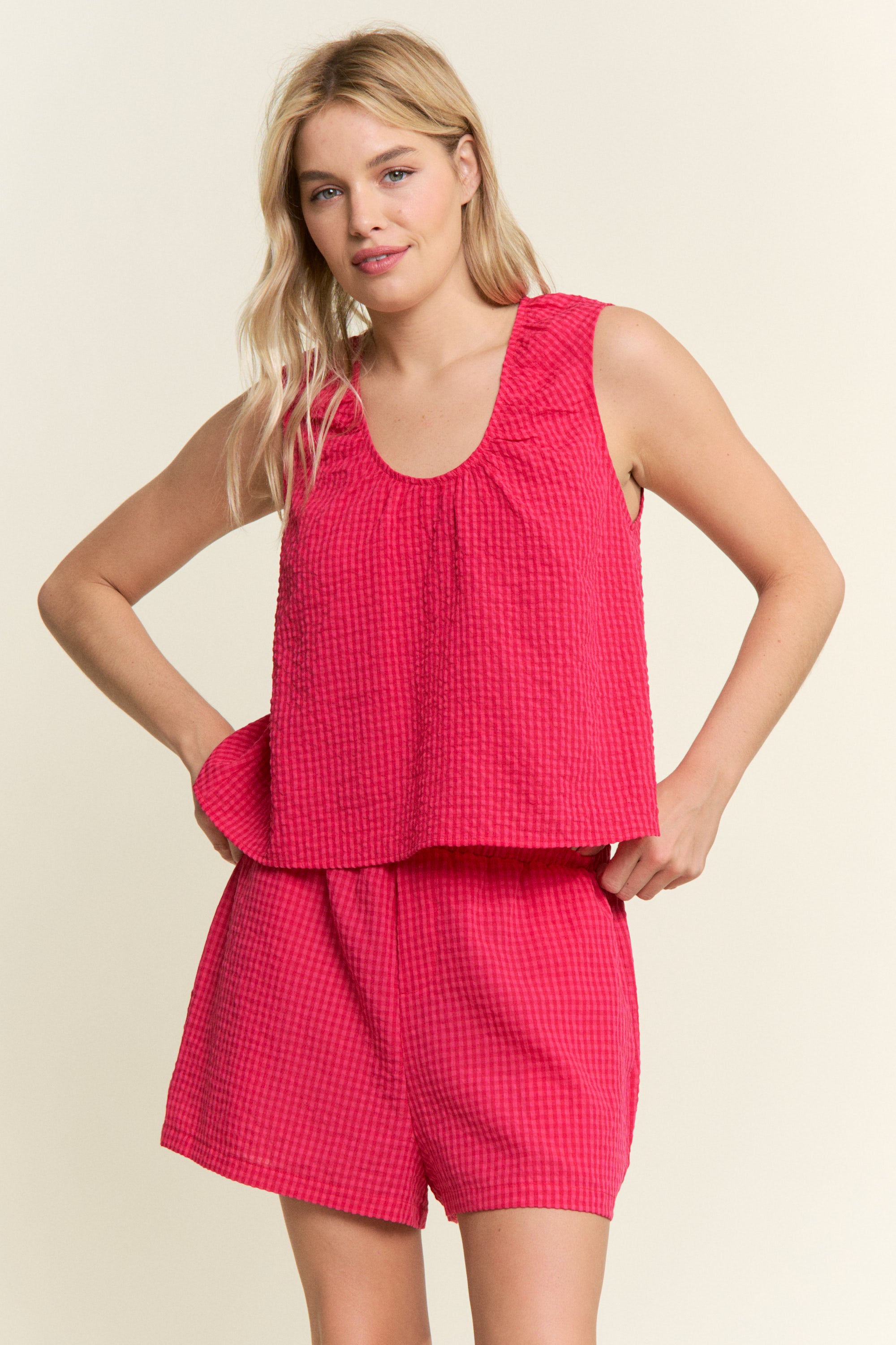 Donnie Gingham Top
