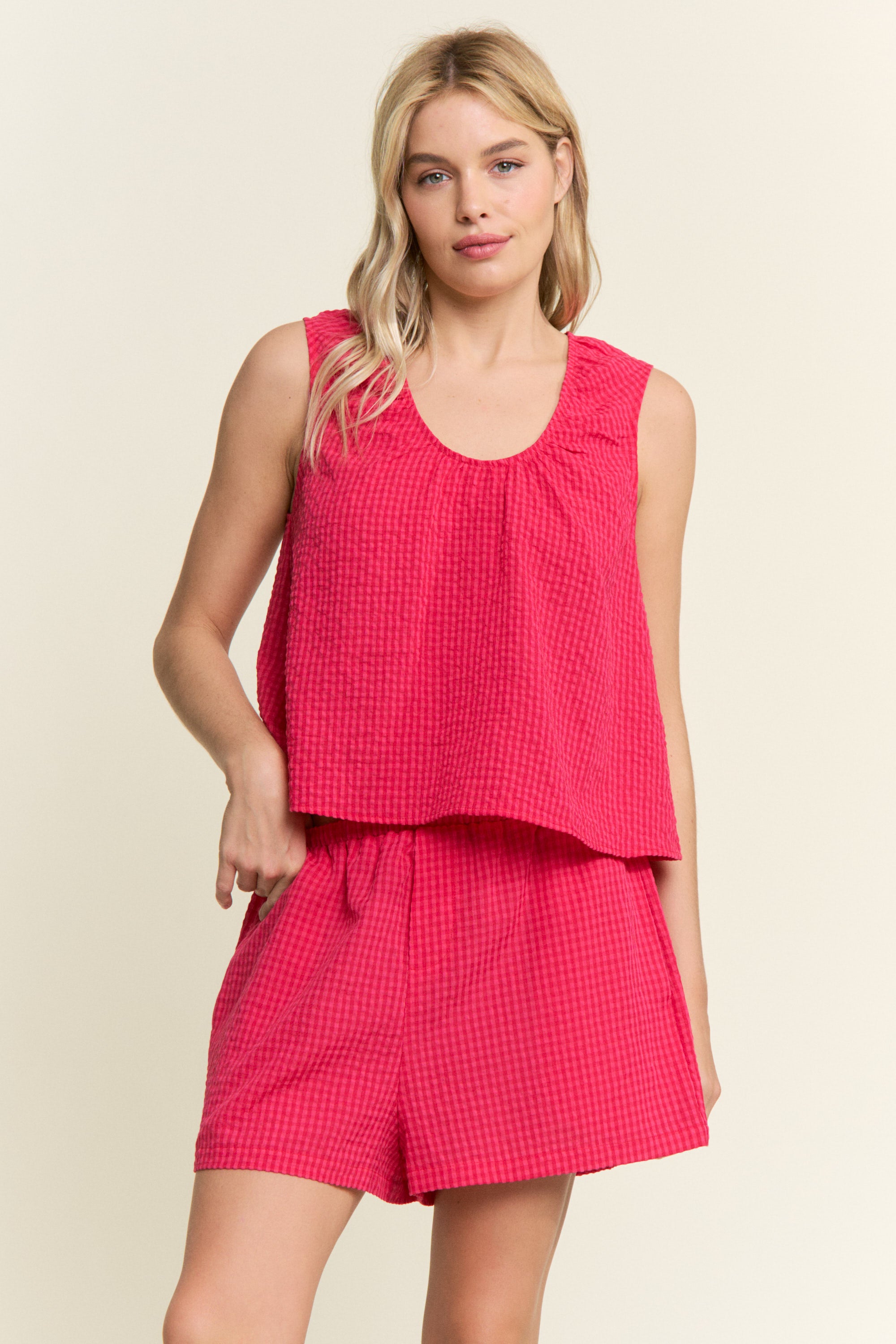 Donnie Gingham Top