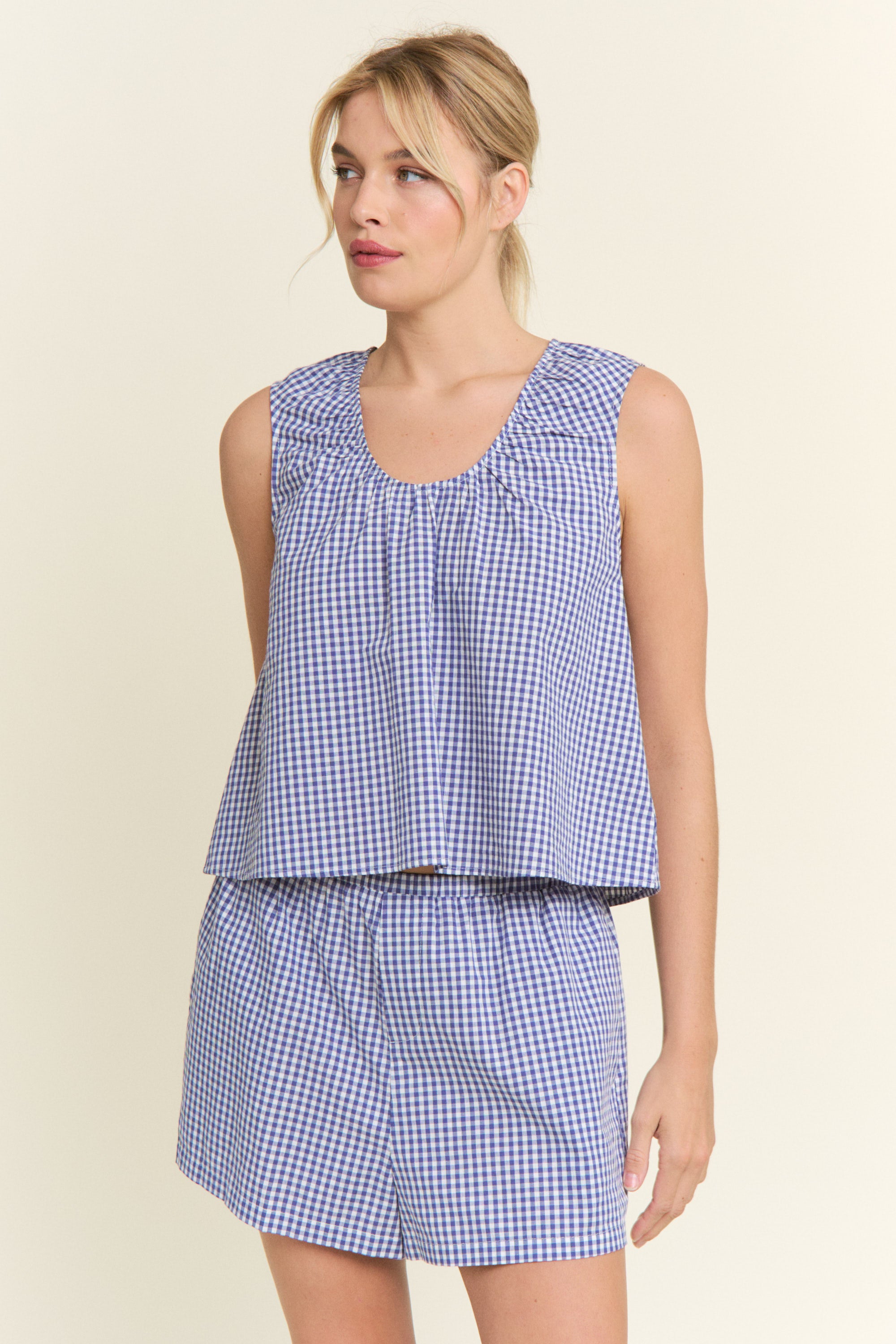 Donnie Gingham Top
