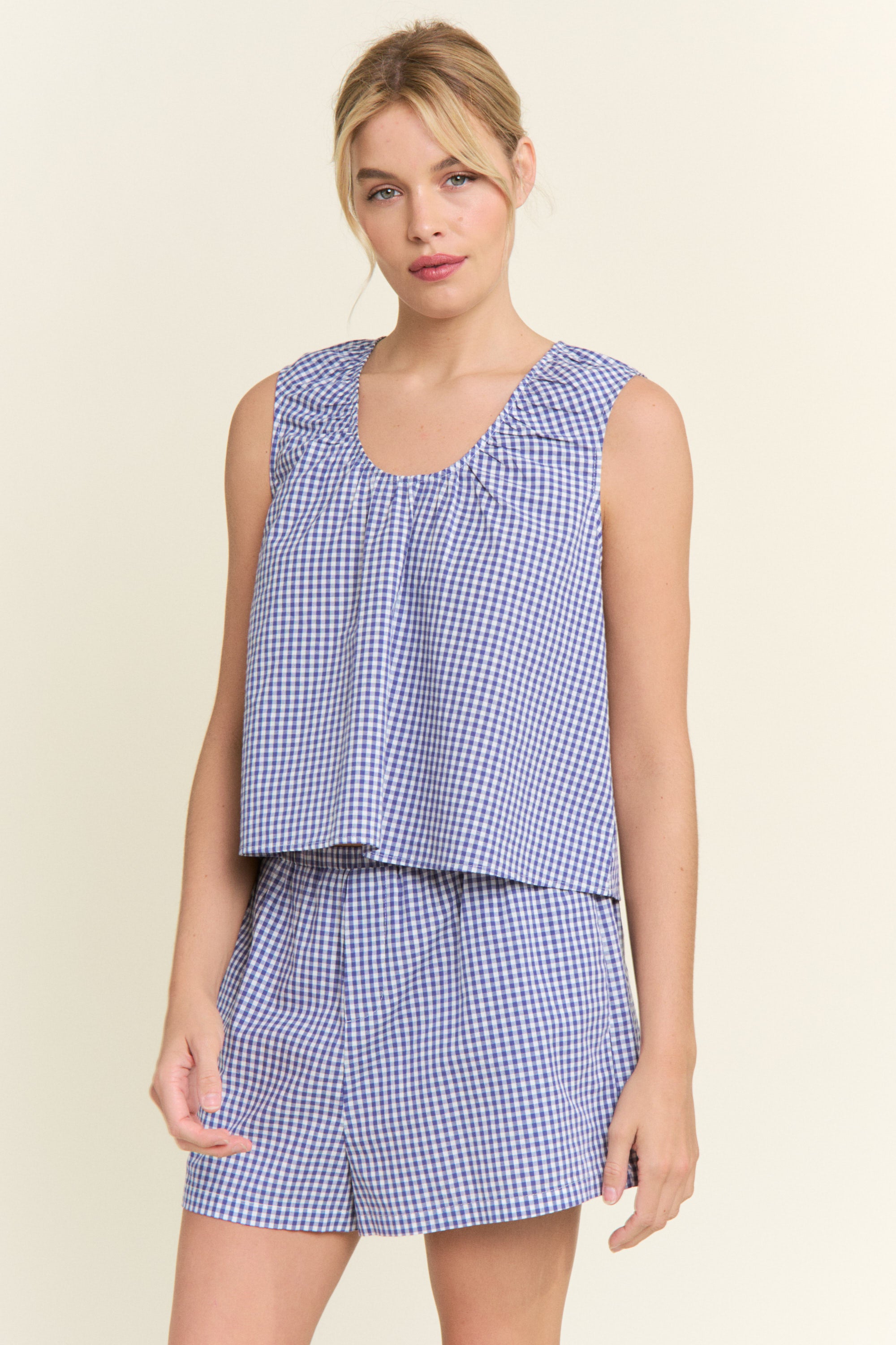 Donnie Gingham Top