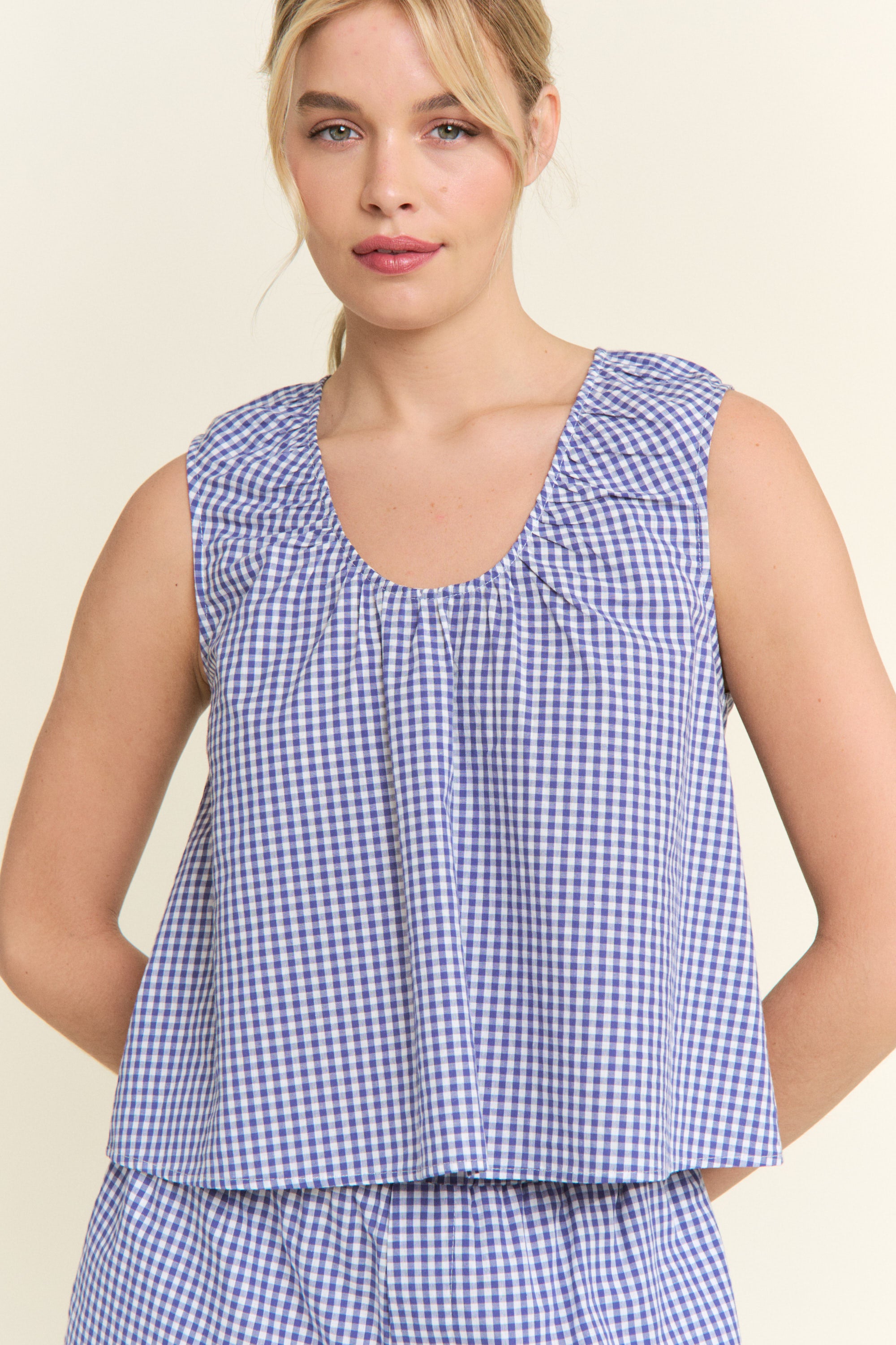Donnie Gingham Top