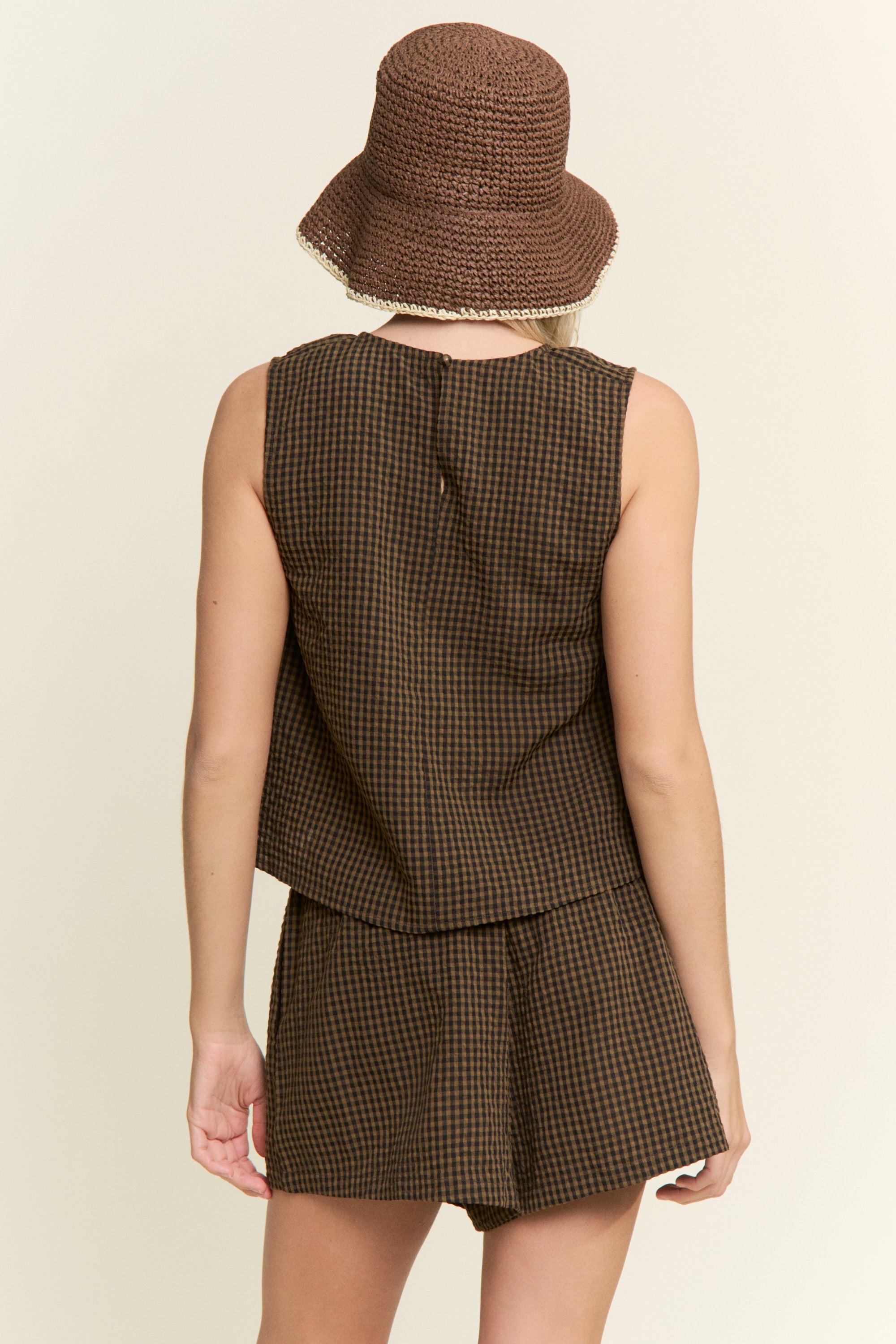 Donnie Gingham Top