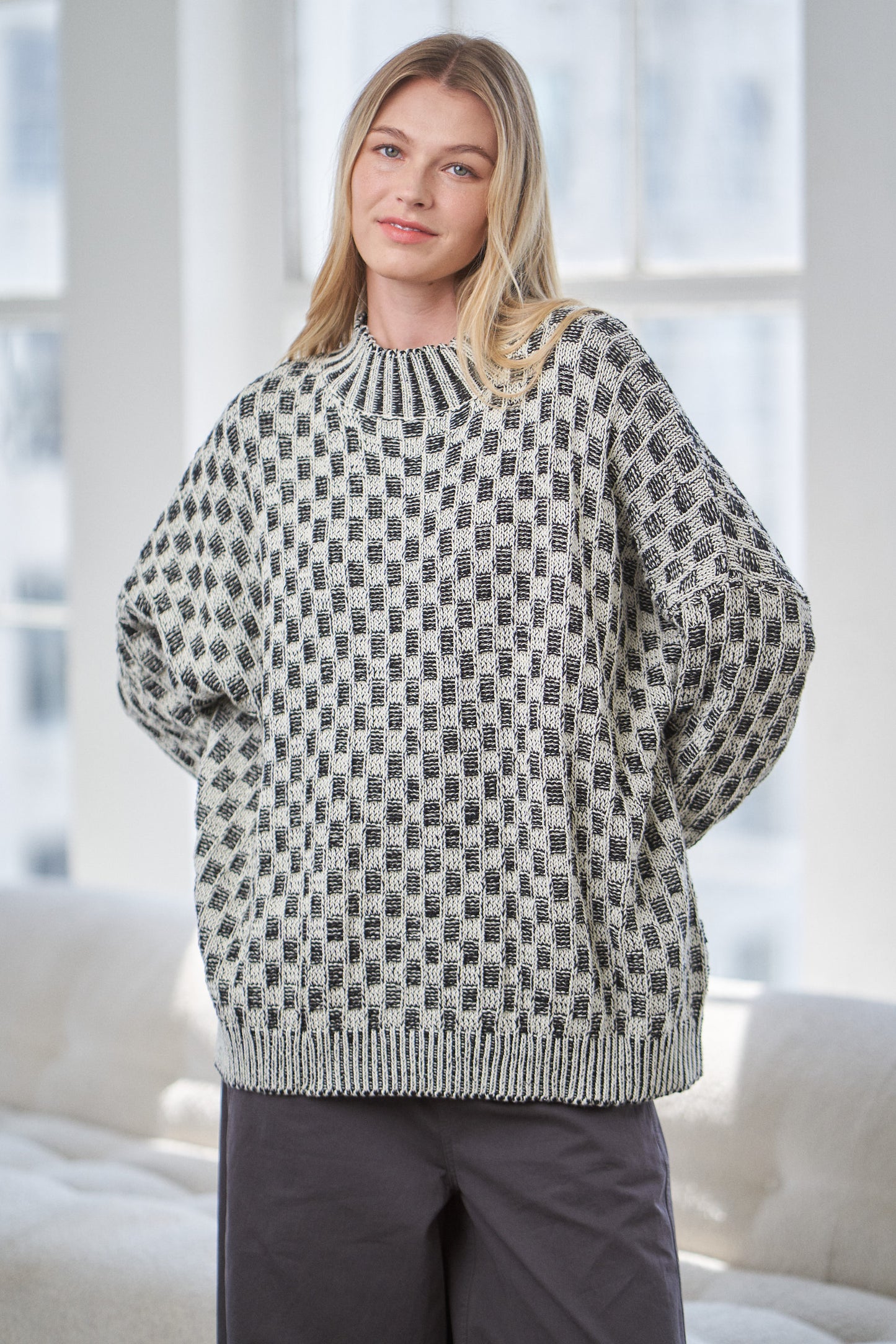 Cleo Checkered Sweater