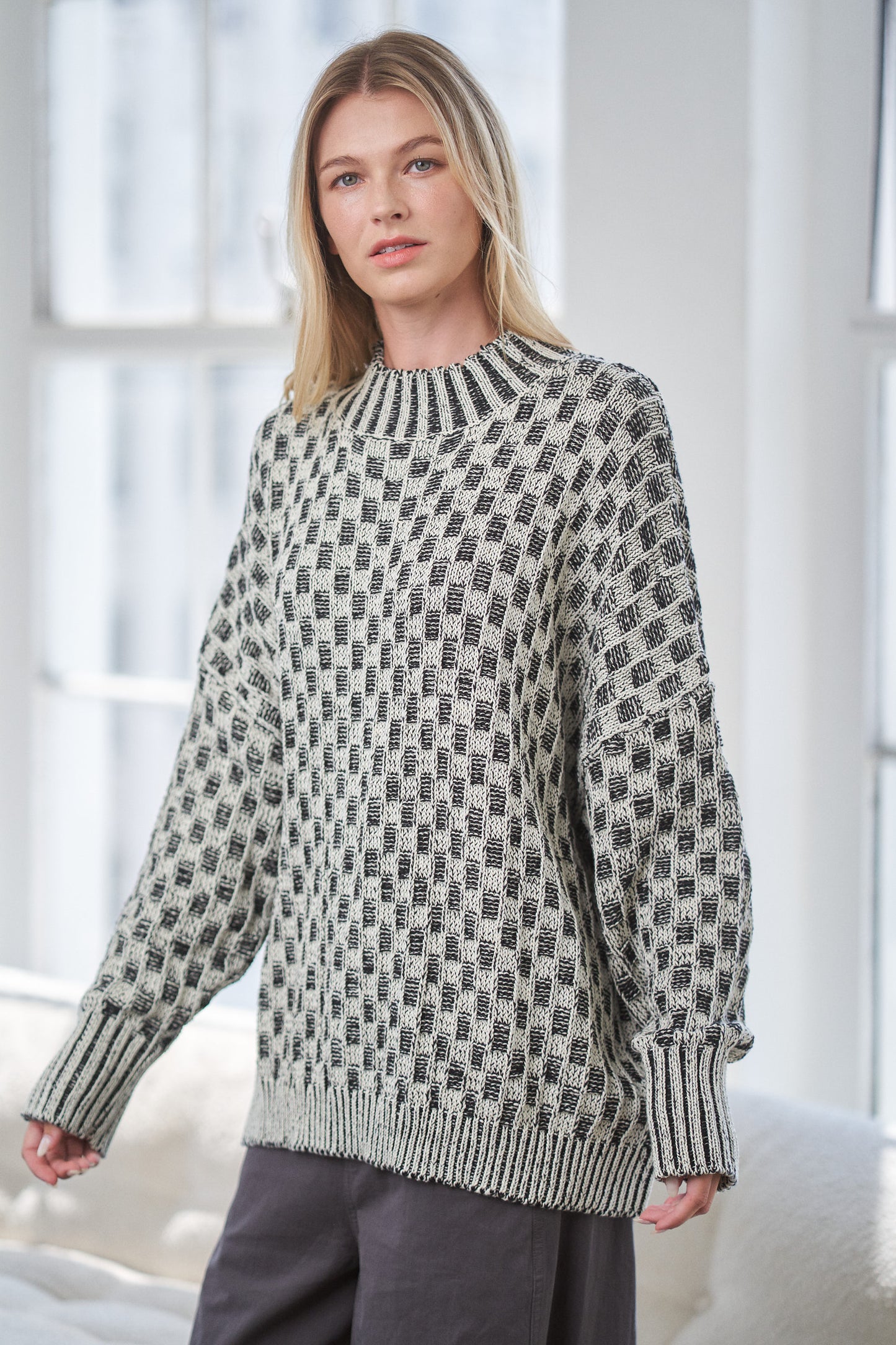 Cleo Checkered Sweater