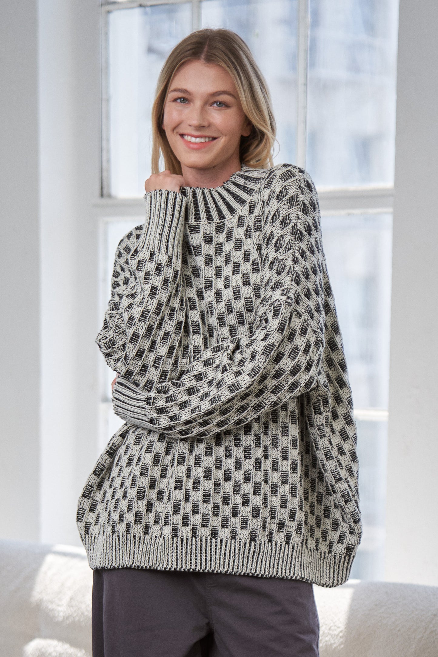 Cleo Checkered Sweater