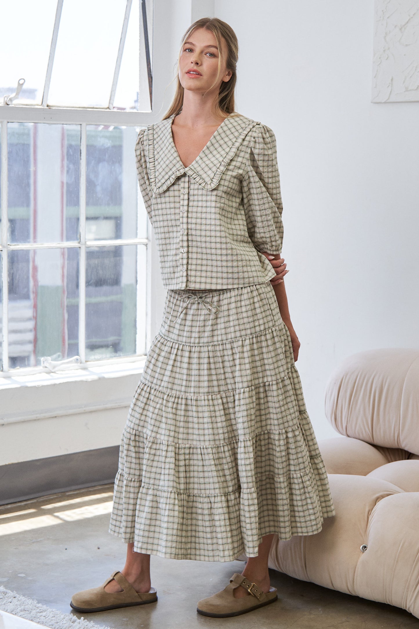 Mabel Gingham Skirt