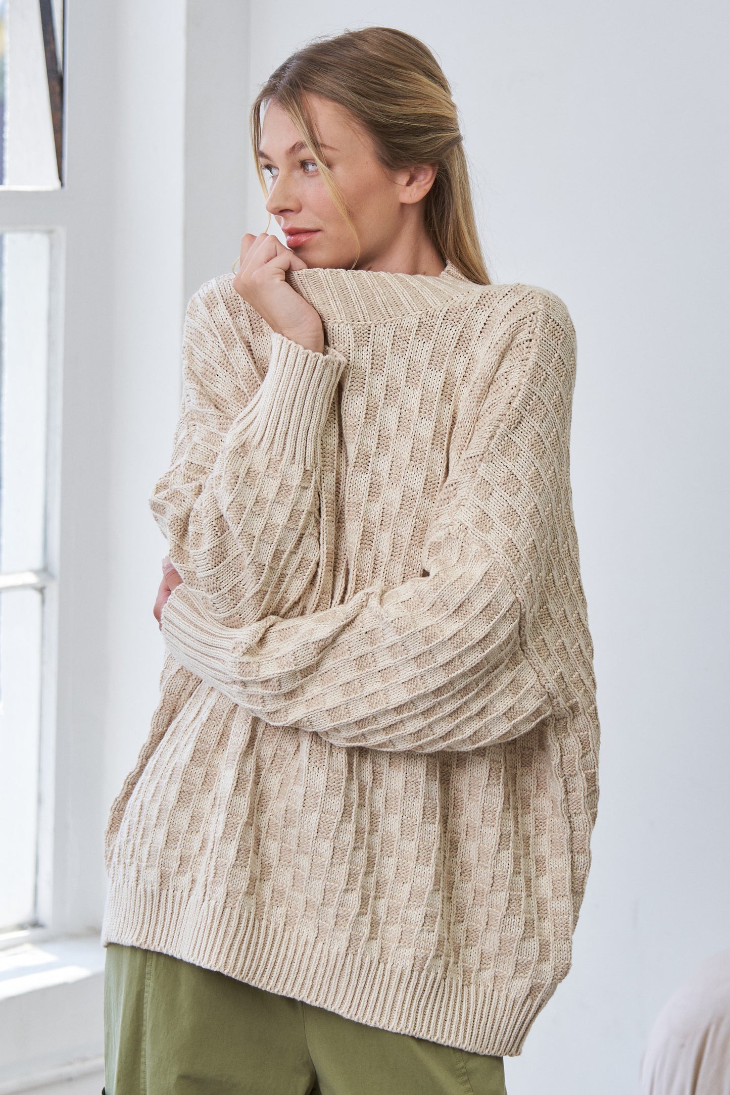 Cleo Checkered Sweater